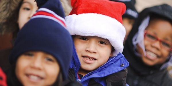 Baby in a Santa Claus outfit